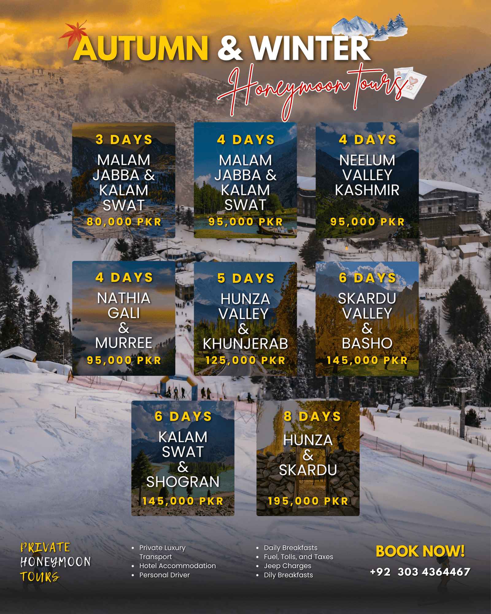 private honeymoon tour packages